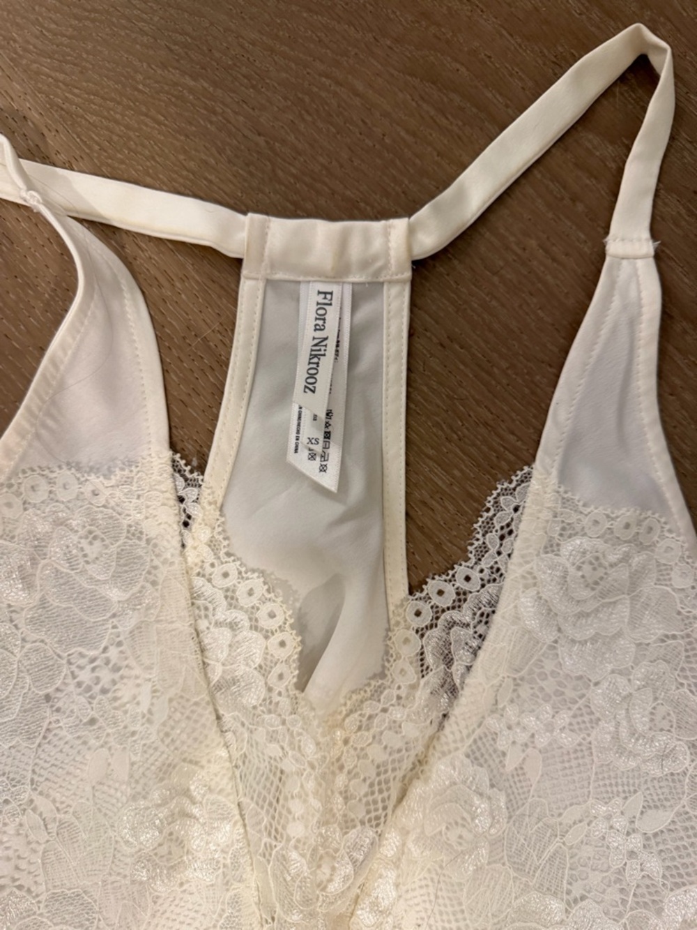 Flora Nikrooz Cream Lace V-Neck Chemise